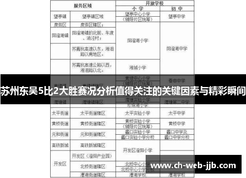 苏州东吴5比2大胜赛况分析值得关注的关键因素与精彩瞬间